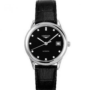 TW Longines Arm Sraith Bratach L4.774.4.57.2 Fear Crios Meicniúil Watch Pláta Dubh le Diamond