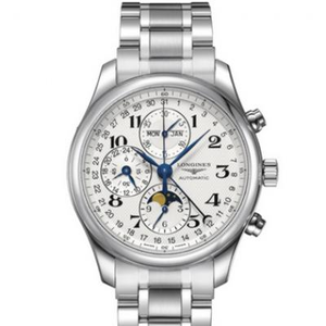 GS Longines Máistir Gealach Céim L2.773.4.78.6 Glacann faire Shanghai 7751 gluaiseacht a athrú ar an bunaidh L.687 gluaiseacht strap cruach dhosmálta