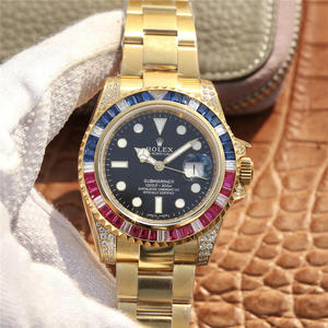 OW Rolex SUB Submariner Ar ais Diamond Saincheaptha Eagrán Uathoibríoch Gluaiseacht Foirceannadh Na bhFear Faire 40mm