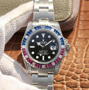 OW Rolex SUB Submariner Ar ais Diamond Saincheaptha Eagrán Uathoibríoch Gluaiseacht Foirceannadh Na bhFear Faire 40mm