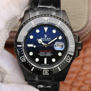 Rolex SEA-DWELLER Ghost King Steel Cruach Óir Dubh copy 43MM cóip dearg agus gorm de réir a chéile glas deich mbliana bunúsach, leagan ceannaigh comhthreomhar Ghost King.