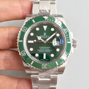 N Factory Rolex Green Water Ghost v7 Edition SUB Submariner sraith 116610LV, uaireadóir na bhfear. Cuireadh deireadh le v7, is féidir leagan uasghrádaithe v8 a cheannach