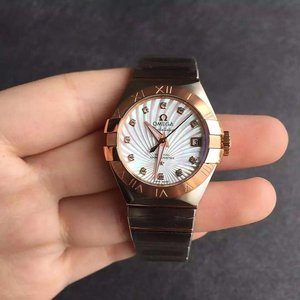 V6 Monarcha Omega Seamaster Sraith Fritillary Aghaidh Lady's Meicniúil Watch 150M