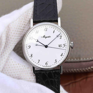 MKS factory Breguet Classic Series 5177 Men's Automatic Mechanical Ultra-thin Watch Arabic Numerals Alligator Leather.