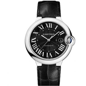 HBB v6 factory v7 version Cartier blue balloon series WSBB0003 machinery Men's watch black-faced black belt.