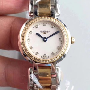 KZ factory's strongest replica Longines Heart and Moon series ladies quartz 18k gold watch.