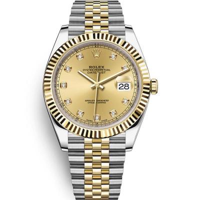 Rolex Datejust II series 126333 gold-covered version, pure 18k gold-covered, gold-covered thickness 15 microns, strap gold weight 1.85 grams, ring gold weight - Click Image to Close