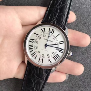 Cartier London Series Mechanical Bottom Cintura da uomo Custodia Bianca