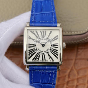 Z6 Franck Muller Master Square serie orologio da donna orologio da cintura blu Movimento al quarzo Lambda originale svizzero.