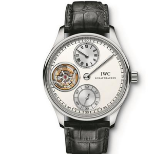 IWC 3-point 1-linea automatica vera linea stile tourbillon (Portogallo IW544601): automatico vero orologio meccanico volante da uomo,