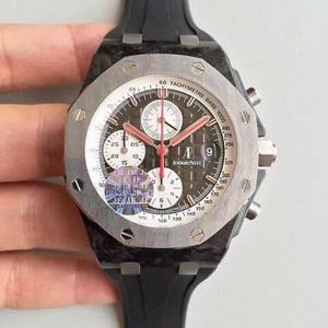 【JF】Audemars Piguet Royal Oak Offshore Ginza 7-character Diamond AP 42MM Fibra di carbonio Serie AP AP APApiguet automatico meccanico cronografo movimento