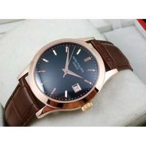 Swiss 'Swiss Patek Philippe Swiss originale ETA2824-2 movimento 18K rosa rosa nero trasparente fondo automatico