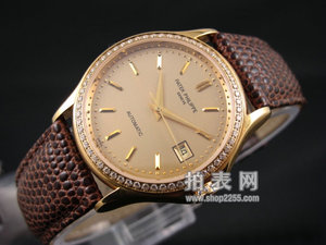 Patek Philippe Orologio Meccanico Automatico Uomo Orologio Diamond Gold Bezel Rose Gold Pin