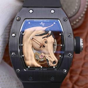 Richard Mille è riuscito nell'orologio meccanico automatico da uomo in ceramica con nastro RM52-02.