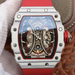 La cassa Richard Mille RM53-01 è realizzata in fibra di carbonio TPT, che è estremamente resistente agli urti e resistente ai danni, e ha un movimento di scheletro sospeso. Macchinari automatici da uomo