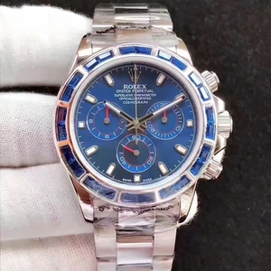 Rolex Cosmograph Daytona serie 116505-0002 orologio meccanico automatico da uomo con quadrante blu.