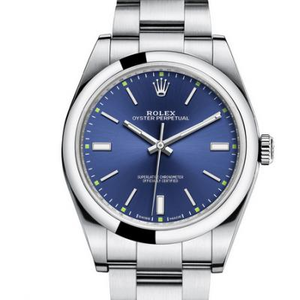 AR Rolex 114300-0003 Oyster Perpetual Series Orologio meccanico viso blu