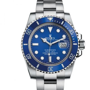 Rolex V7 versione 116619LB anello esterno in ceramica fantasma blu acqua.