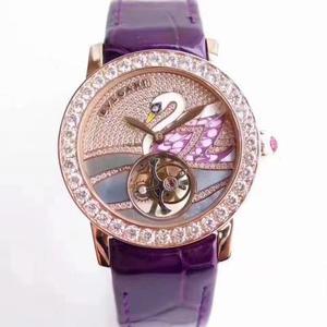 TF nuova BVLGARI Bvlgari nuova versione Swan tourbillon signore guardare 316 in acciaio inox placcato oro placcato cinturino in pelle