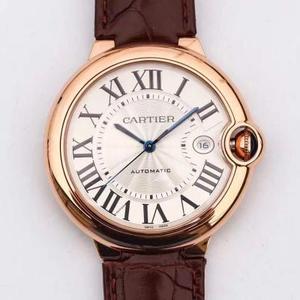 V9 Cartier aggiornato versione 42mm rosa oro rosa palloncino blu cintura orologio orologio orologio automatico movimento meccanico