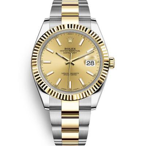 WWF Factory Orologio Rolex Datejust Series m1263333-0009 Orologio meccanico automatico da uomo, 18k oro