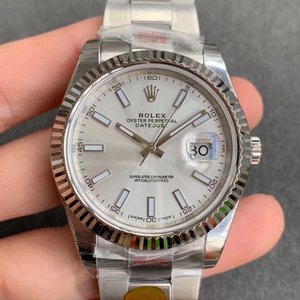 N fabbrica replica Rolex Datejust 904 acciaio versione orologio meccanico automatico (faccia bianca) con tre perline