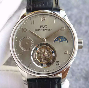 IWCポルトガルパワーサンムーンスターシリーズリアルフライホイールメカニカルメンズウォッチ