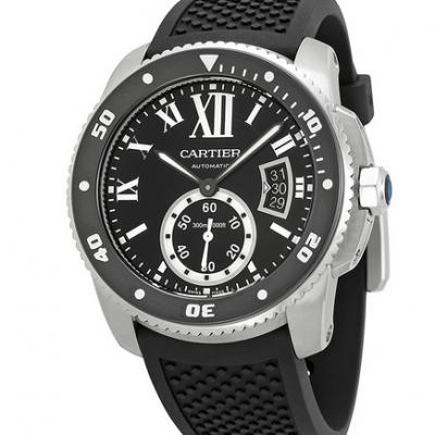 カルティエキャリバーシリーズW7100056ダイビング時計シリコーンバンドバンド機械式メンズ腕時計 - ウインドウを閉じる