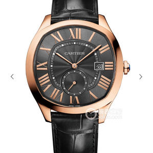 V6 Cartier DRIVE DE CARTIER serie WGNM0004 schildpadvormig roségoud zwart herenhorloge