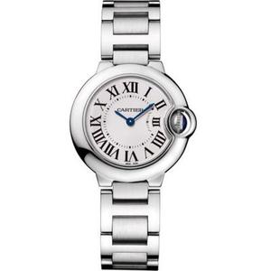 V6 Factory v7-versie Cartier Blue Balloon W69010Z4 Dames 28 MM quartzhorloge - De beste topreplica in de geschiedenis.