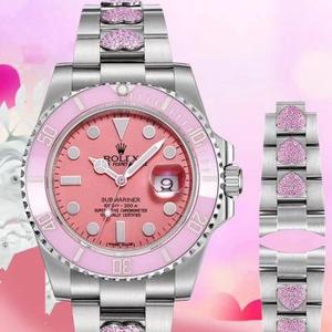 GMF limited edition "Fan Lao" aangepast nieuw product 40mm zelfopwindende mechanische submariner roze water spook