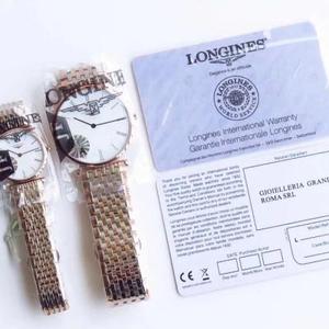 JF New Longines Garland Series Couple Watch 36mmL420 Quartz Movement Men's Watch 24mmL420 Quartz Movement Women's Watch