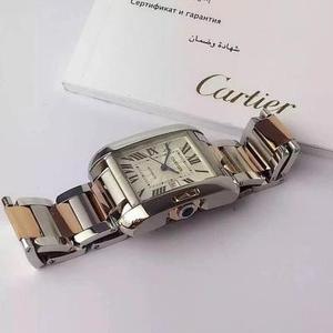 Cartier Britse tank stalen band TANK ANGLAISE serie horloge JF geproduceerd saffierglas uitgerust met geïmporteerde uurwerk