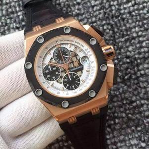 JF boutique AP Audemars Piguet RB2-serie, uitgerust met een replica van de originele Audemars Piguet Cal.3126 automatisch chronograaf uurwerk, stalen keramische ring