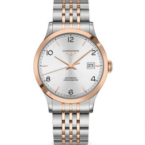 AF Longines Pioneer Series L2.821.5.76.7 Mechanisch herenhorloge Nieuwe stijl roségouden stalen band