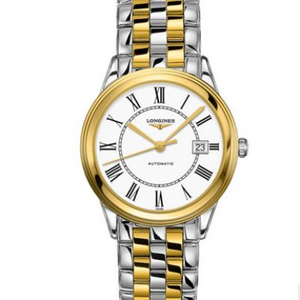 YC Longines Army Flag Series L4.874.3.21.7 YC Gold heren automatisch mechanisch stalen band gouden horloge Romeinse cijfers