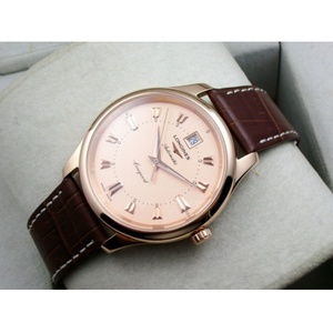 Zwitsers horloge Longines Longines klassieke retro serie lederen band roségouden kast automatische mechanische mannen horloge herenhorloge