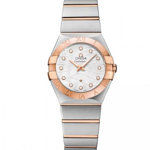 SSS Factory Omega Constellation Series 123.20.27.60.55.006 Quartz Watch 18K Rose Gold Dameshorloge.