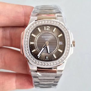 [JJ hoogste kwaliteit versie] PP Patek Philippe Nautilus 7011 Rose Gold Ladies Watch Diamond Edition