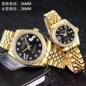 Nieuwe Rolex Datejust serie paar paar horloge Black Diamond Edition mechanisch horloge (eenheidsprijs)