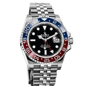 DJ Rolex 126710BLRO-0001 Rood en blauw Cola Ring Greenwich tweede generatie mechanisch herenhorloge.