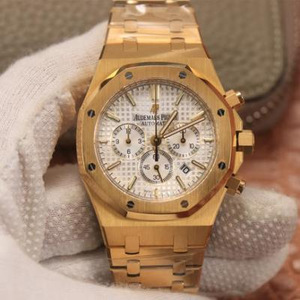 OM Audemars Piguet Royal Oak 26331 Chronograph Series Gold Royal Oak Men's Watch Automatic Mechanical Movement Stainless Steel Strap