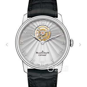 re-gravert Blancpain klassiske serie 66228 Automatisk ekte tourbillon klokke.