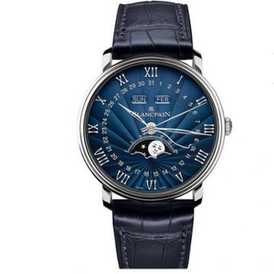 OM Blancpain 6654 Moon Phase Display Series Den sterkeste V2-oppgraderte versjonen Blancpain Villeret Classic 6654