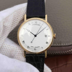 MKS Factory Breguet Classic Series 5177 Style menns automatiske mekaniske hvite stil Alligator skinn