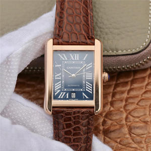 Cartier tank serie W5200027 klokke klokke størrelse 31x41mm herrembelte mekanisk klokke