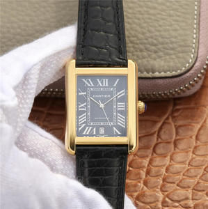 Cartier tank serie W5200027 klokke klokke størrelse 31x41mm herrembelte mekanisk klokke