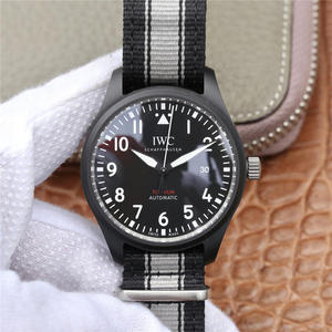 M + IWC TOP GUN Navy Air Combat Force iw326901 Pilot Watch Leads? Slår herreklokke Silk Strap Automatic Mechanical