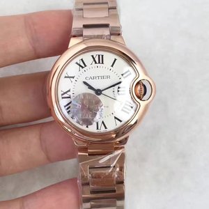 JF nytt produkt CARTIER Cartier blå ballong serie medium 33MM 1: 1 skallhylse utstyrt med importert mekanisk bevegelse