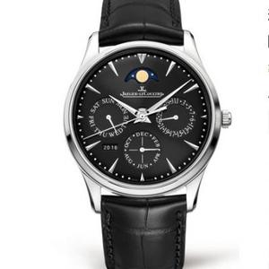 v9 Reissue Jaeger-LeCoultre Ultratynn Perpetual Calendar Master Series Q1308470 Svart tallerken mekanisk herreklokke